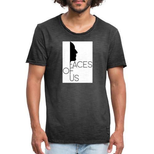 Faces of Us - schwarz auf weiss - Männer Vintage T-Shirt