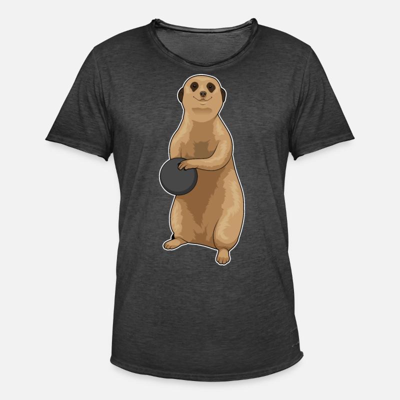 Erdmännchen Bowling Bowlingkugel - Männer Vintage T-Shirt - Vintage Schwarz