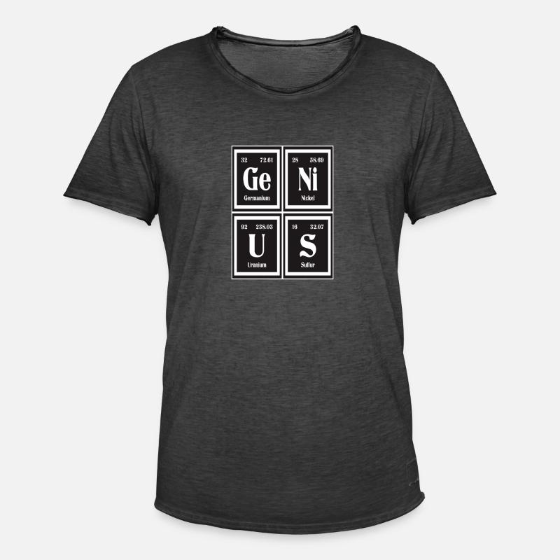 Genius | Periodensystem der Elemente - Männer Vintage T-Shirt - Vintage Schwarz
