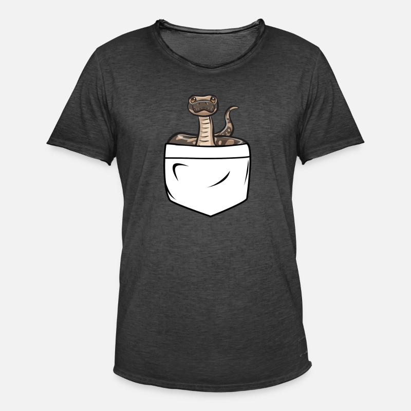 Ball Python Schlange Königspython - Männer Vintage T-Shirt - Vintage Schwarz