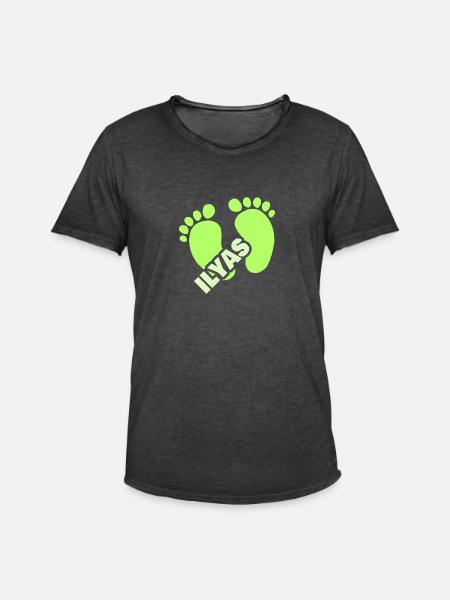 Bébé Ilyas - T-shirt vintage Homme - noir vintage