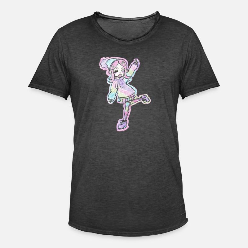 Inkling Mädchen | Pink | Splatoon - Männer Vintage T-Shirt - Vintage Schwarz