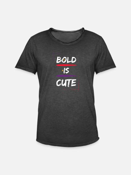 Bold is cute - Männer Vintage T-Shirt - Vintage Schwarz