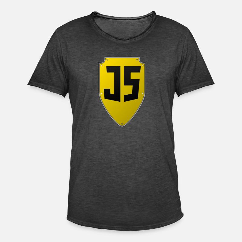 JavaScript Shield - Men's Vintage T-Shirt - washed black