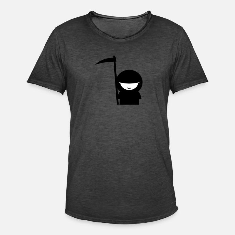 sensenmann - Männer Vintage T-Shirt - Vintage Schwarz