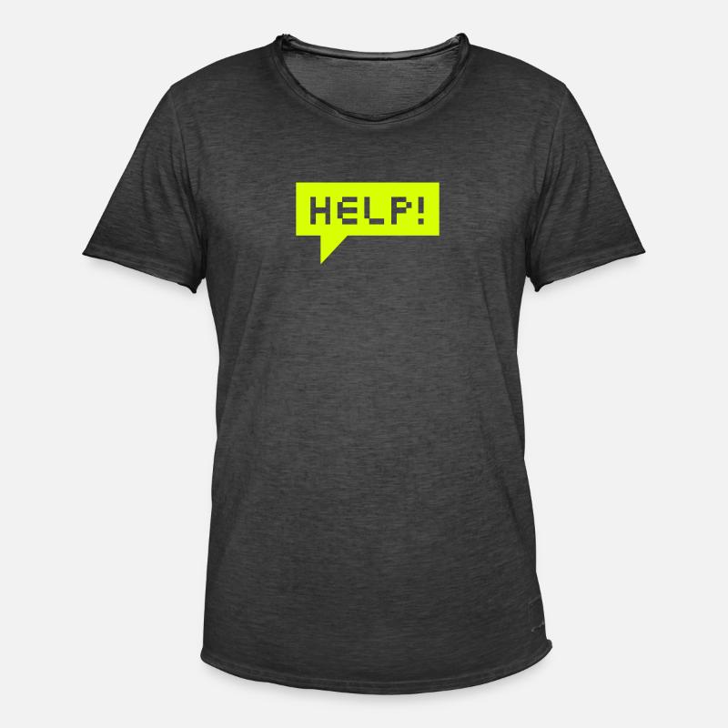 help bubble (b, 1c) - Männer Vintage T-Shirt - Vintage Schwarz