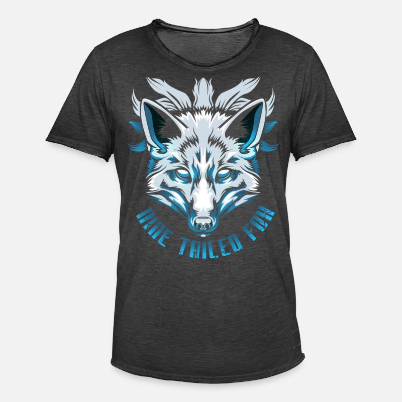 Silver Fox Fox Foxes Japan Gift - Men's Vintage T-Shirt - washed black