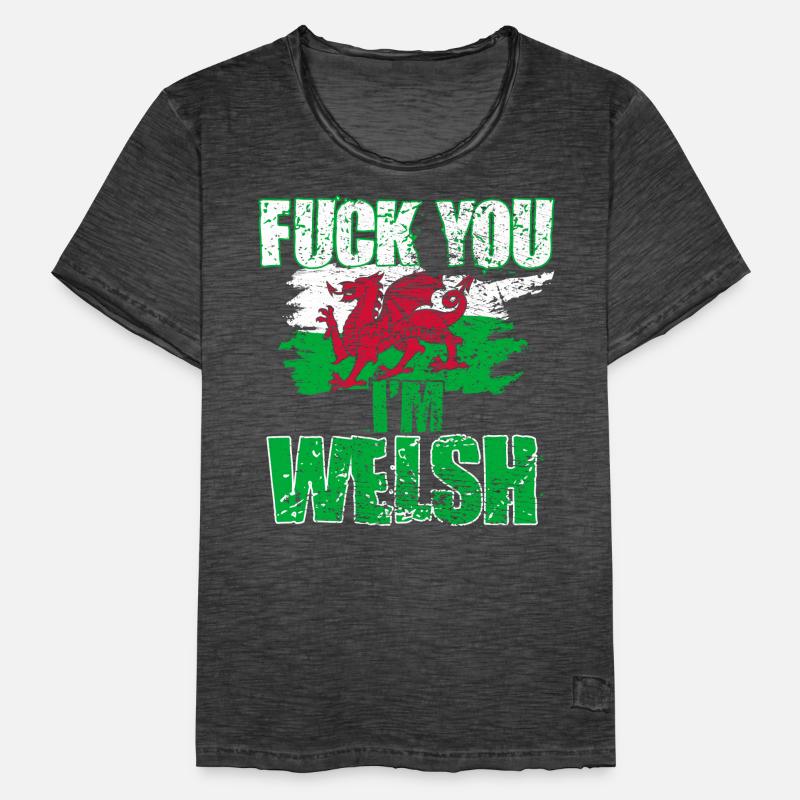 Fick dich ich bin Waliser Männer Vintage T-Shirt