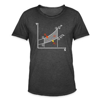 Second law of Thermodynamics Diagram - Männer Vintage T-Shirt - Vintage Schwarz - Vorne