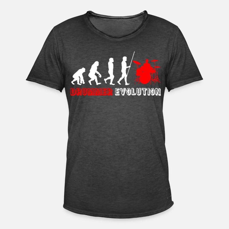 Evolution Drums Drummer Drummer - Men's Vintage T-Shirt - washed black