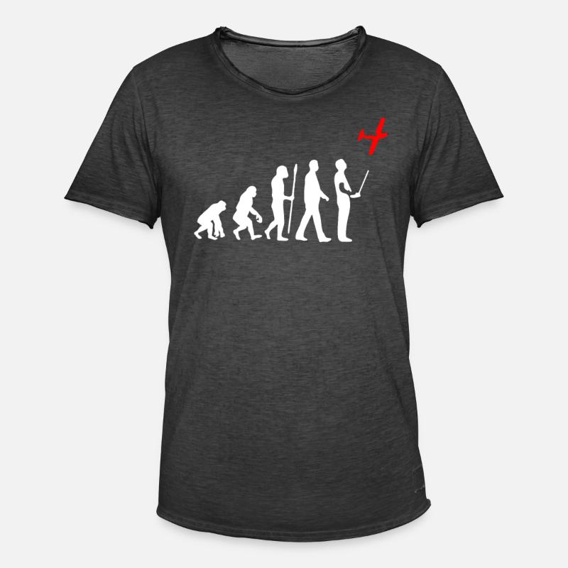 Modellflug Evolution - Männer Vintage T-Shirt - Vintage Schwarz