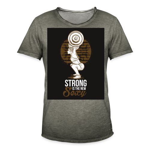 Strong is The New Sexy - Miesten vintage t-paita