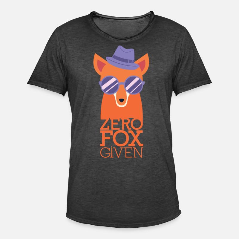 Zero Fox Given - Lustiges fuchsiges Geschenk - Männer Vintage T-Shirt - Vintage Schwarz