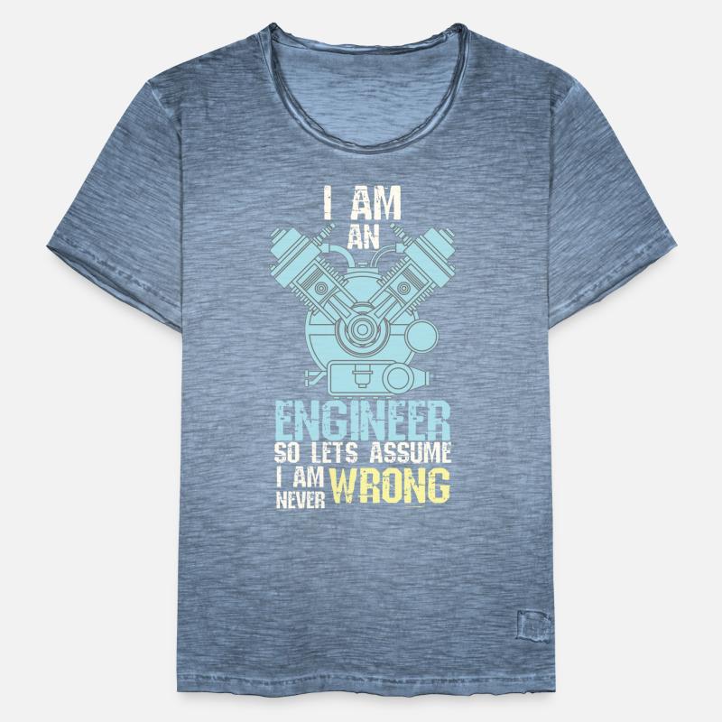 Funny Engineers Are Never Wrong Engineering Studen Men's Vintage T-Shirt