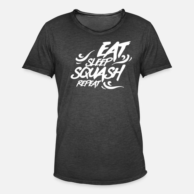 Squash Squash Squash Squash - Männer Vintage T-Shirt - Vintage Schwarz