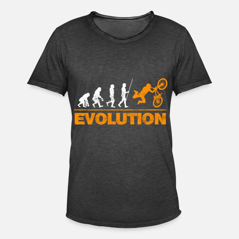 Fahrrad Evolution - Männer Vintage T-Shirt - Vintage Schwarz