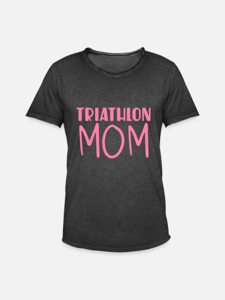 Triathlon Mama - Männer Vintage T-Shirt - Vintage Schwarz