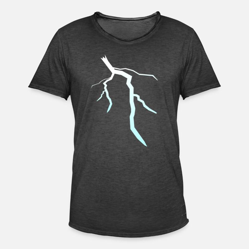 Blitz Blitzschlag Lightning Bolt - Männer Vintage T-Shirt - Vintage Schwarz