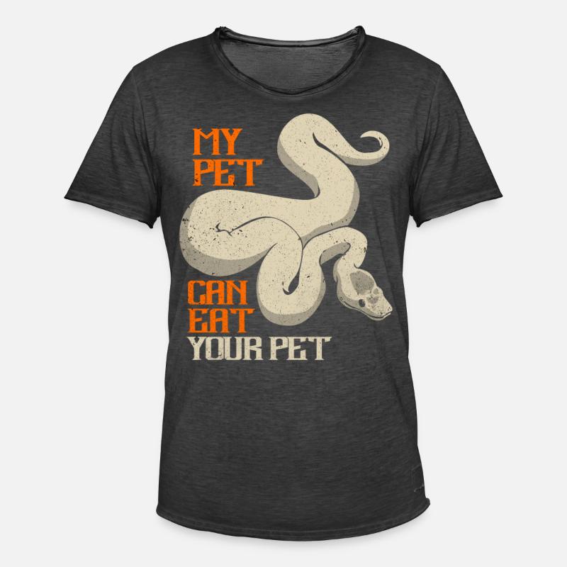 Python - Männer Vintage T-Shirt - Vintage Schwarz