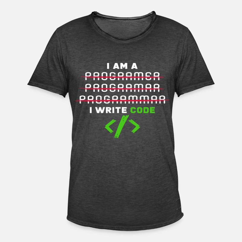 Programmierer - Männer Vintage T-Shirt - Vintage Schwarz