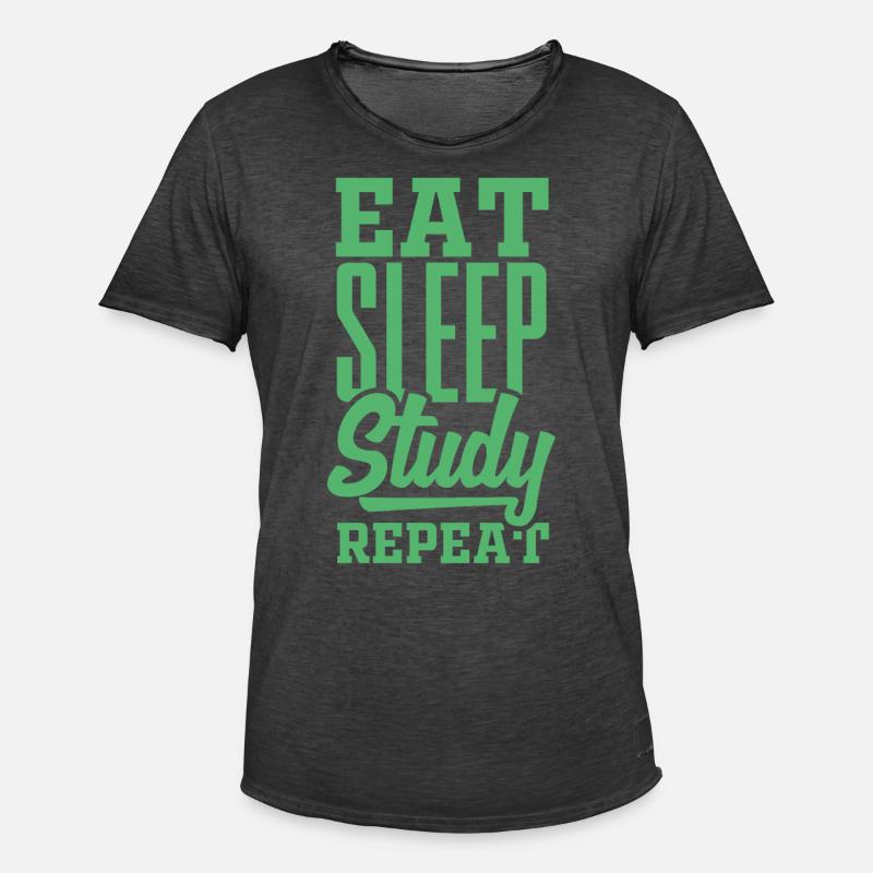 Study Study Studying Studying - Men's Vintage T-Shirt - washed black