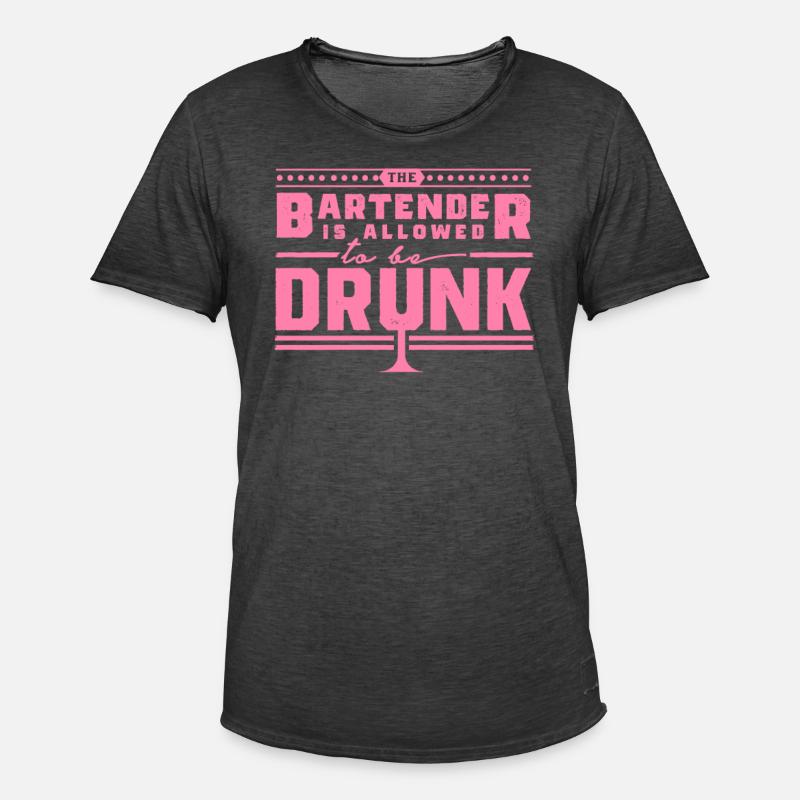 Bartender Bartender Bartender Bartender Bartender - Men's Vintage T-Shirt - washed black