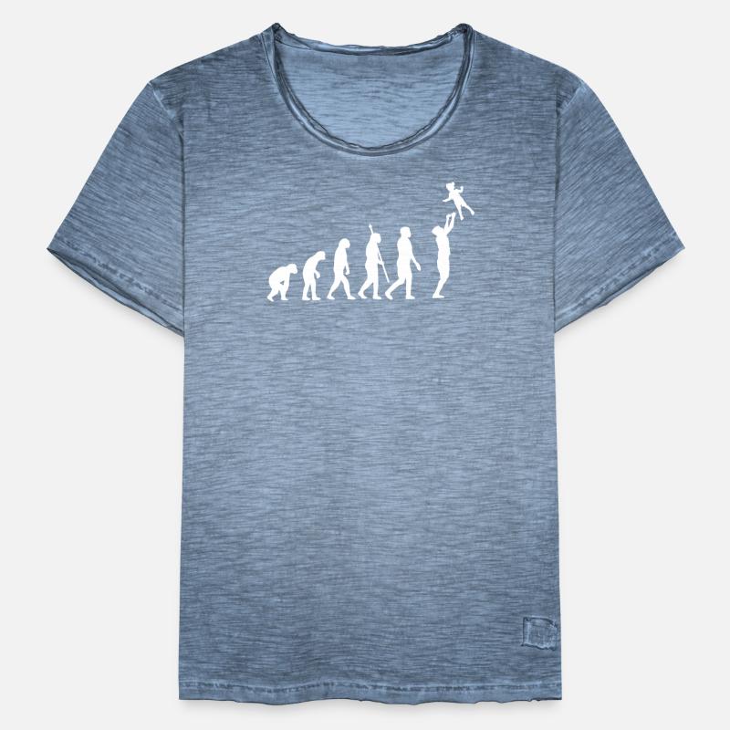 Papa Evolution Dad Father Development Paps Men's Vintage T-Shirt
