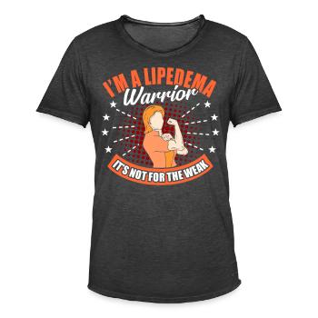 Lipidema Fighter - Männer Vintage T-Shirt - Vintage Schwarz - Vorne