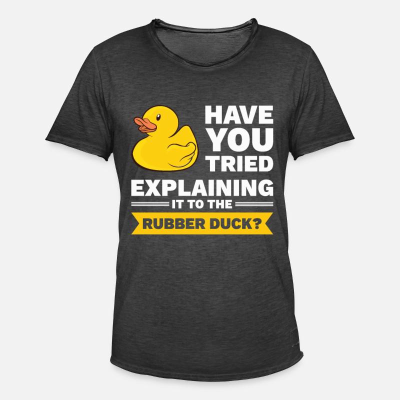 Programmierer Gummiente Debug - Männer Vintage T-Shirt - Vintage Schwarz
