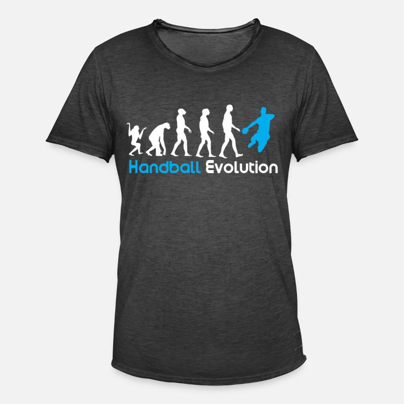 Handball Evolution - Männer Vintage T-Shirt - Vintage Schwarz
