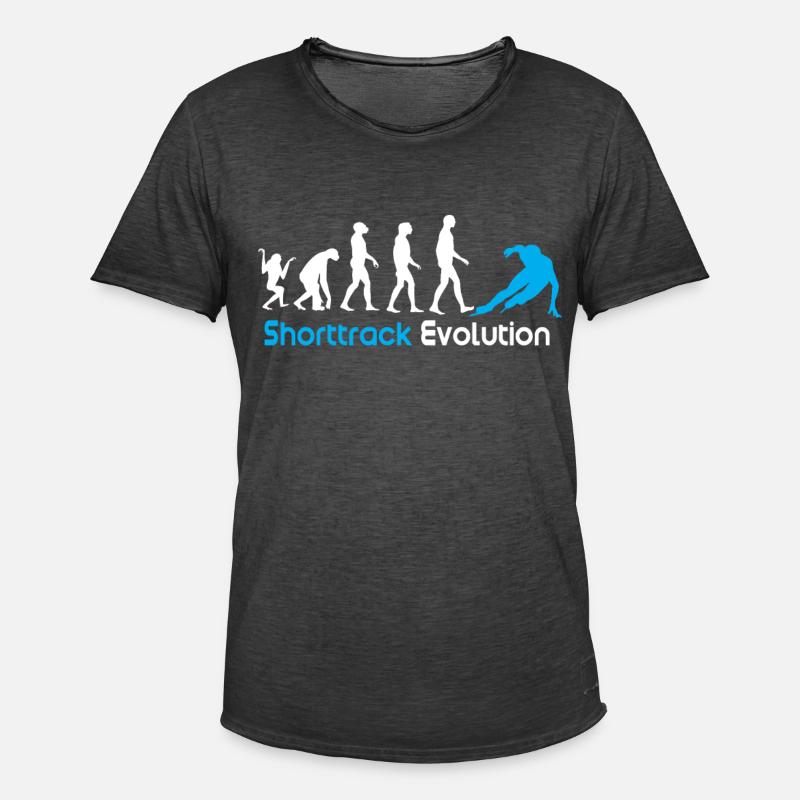 Shorttrack Evolution - Men's Vintage T-Shirt - washed black