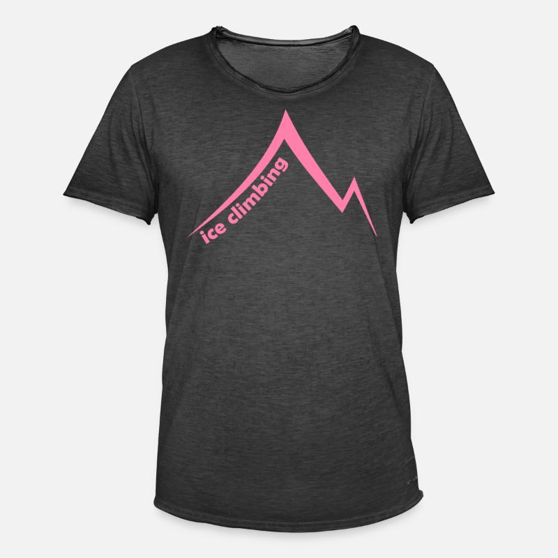 Eispickel Eisklettern Eiskletterer Eiswand Berg - Männer Vintage T-Shirt - Vintage Schwarz