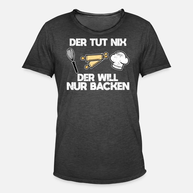 Plätzchen backen Bäcker - Männer Vintage T-Shirt - Vintage Schwarz