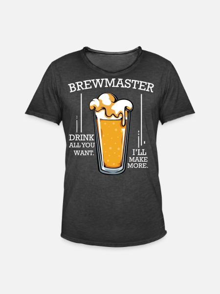 brew beer - Men's Vintage T-Shirt - washed black
