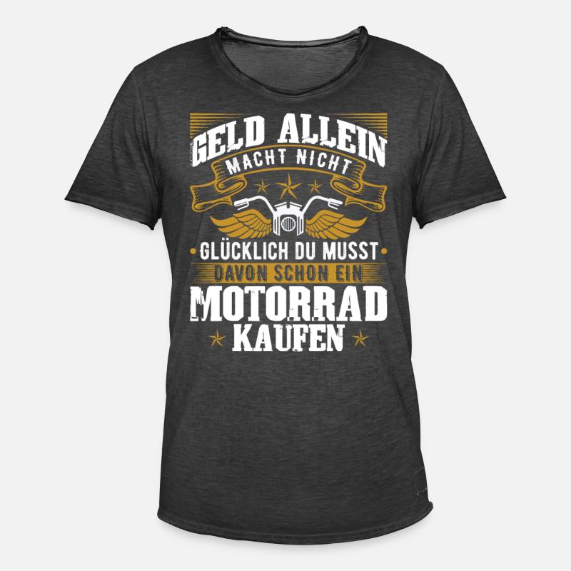 Biker Geschenkidee - Männer Vintage T-Shirt - Vintage Schwarz