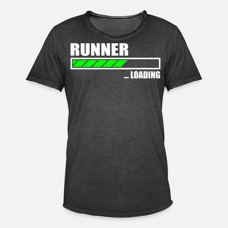 Runner Loading Bar - Männer Vintage T-Shirt - Vintage Schwarz