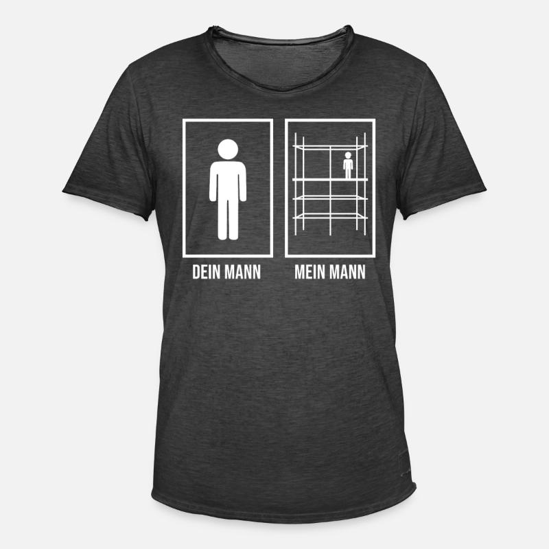 Ehefrau Gerüstbauer - Männer Vintage T-Shirt - Vintage Schwarz