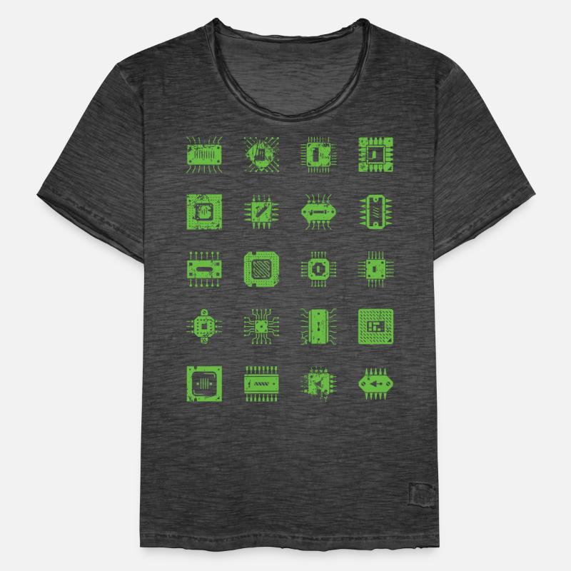 Microchips Microchip CPU Computer Scientist Hardware Men's Vintage T-Shirt