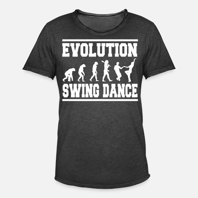Evolution Swing Dance - Männer Vintage T-Shirt - Vintage Schwarz