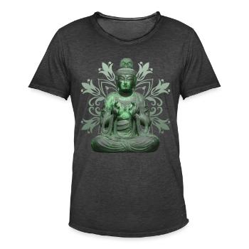Buddhismus Meditation Yoga Spiritualität - Männer Vintage T-Shirt - Vintage Schwarz - Vorne - Jose (178cm)