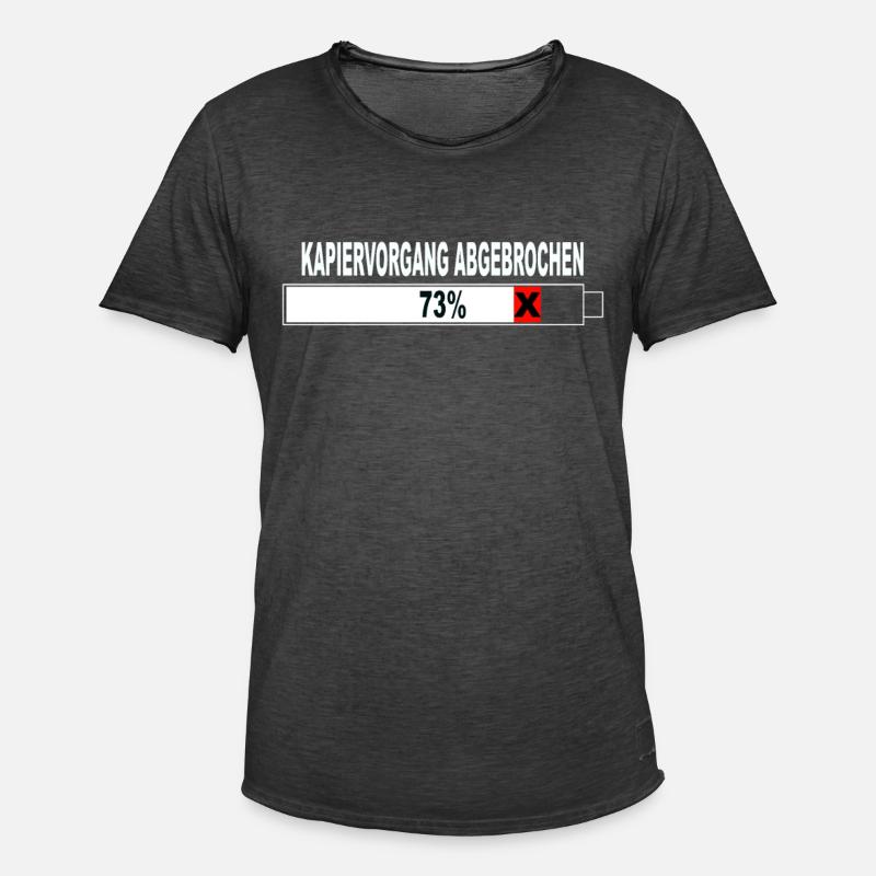 Witziger Spruch Kapiervorgang Abgebrochen - Männer Vintage T-Shirt - Vintage Schwarz