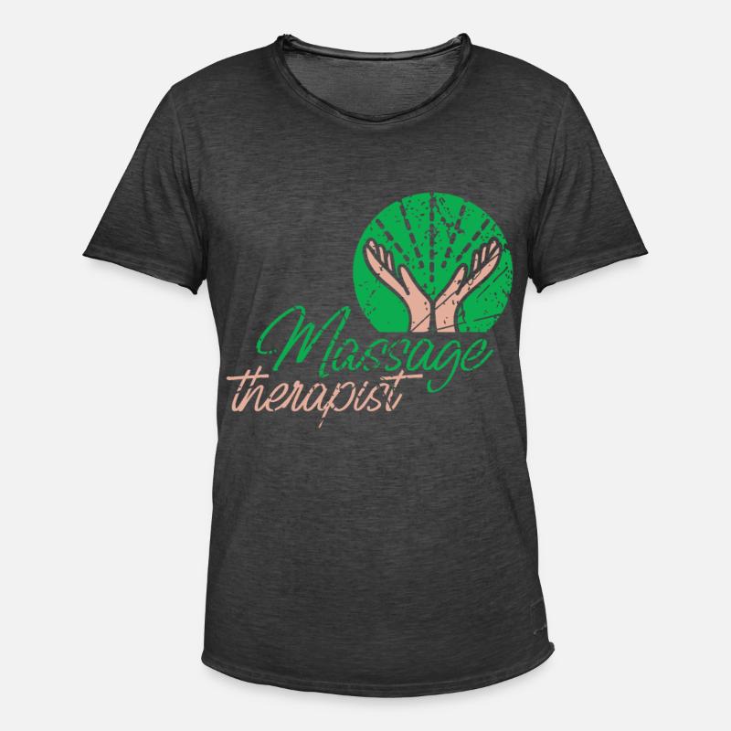 Massagetherapeut Massagetherapie Arbeit - Männer Vintage T-Shirt - Vintage Schwarz