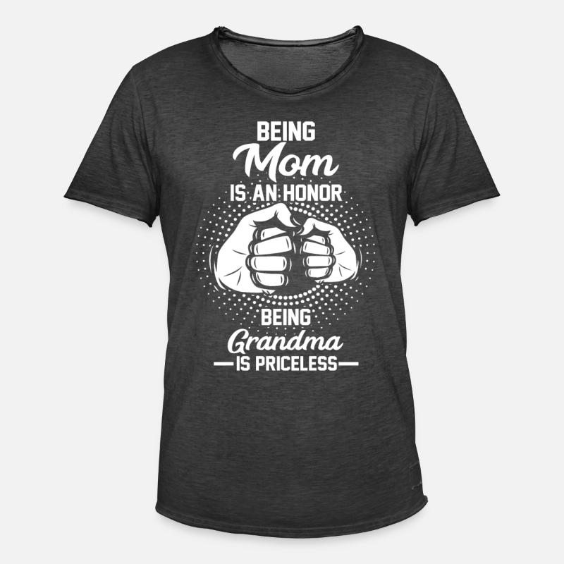Oma Mama Mutter Großmutter - Männer Vintage T-Shirt - Vintage Schwarz