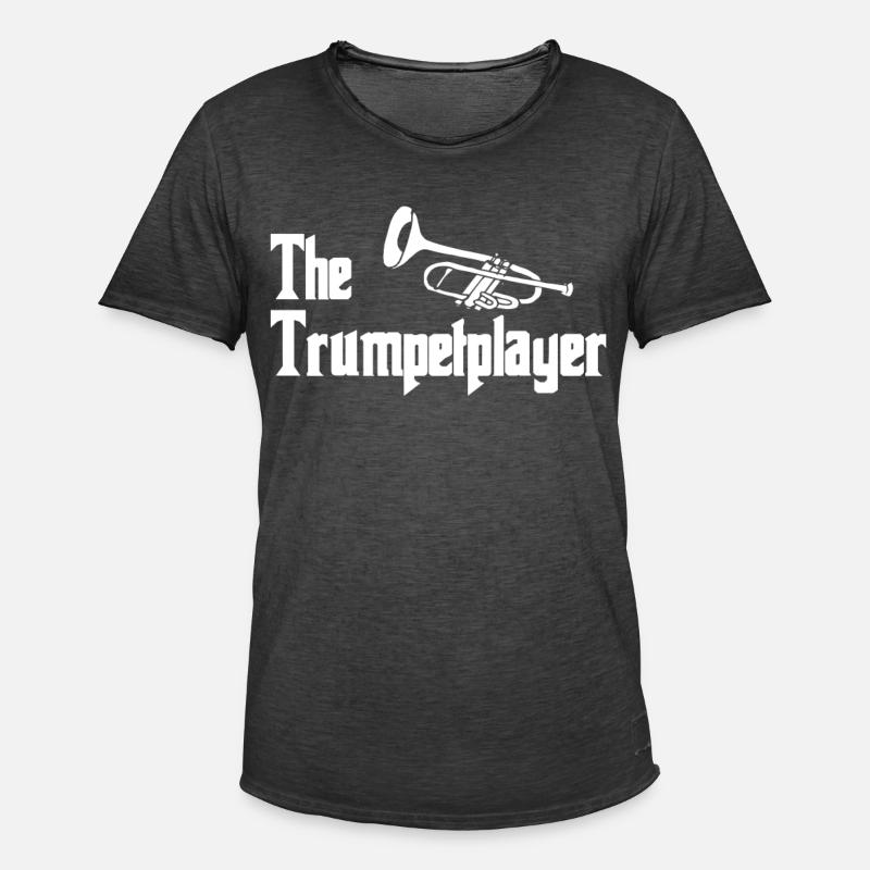 Trompete - Männer Vintage T-Shirt - Vintage Schwarz