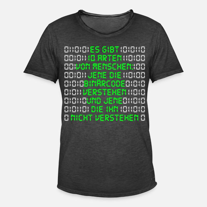 Informatikerer Programmierer Binärcode Nerd - Männer Vintage T-Shirt - Vintage Schwarz