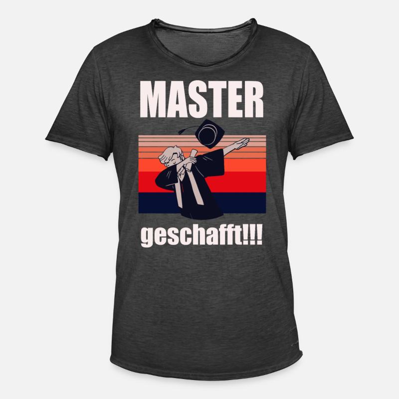 Master Geschafft Masterabschluss Geschenk - Männer Vintage T-Shirt - Vintage Schwarz