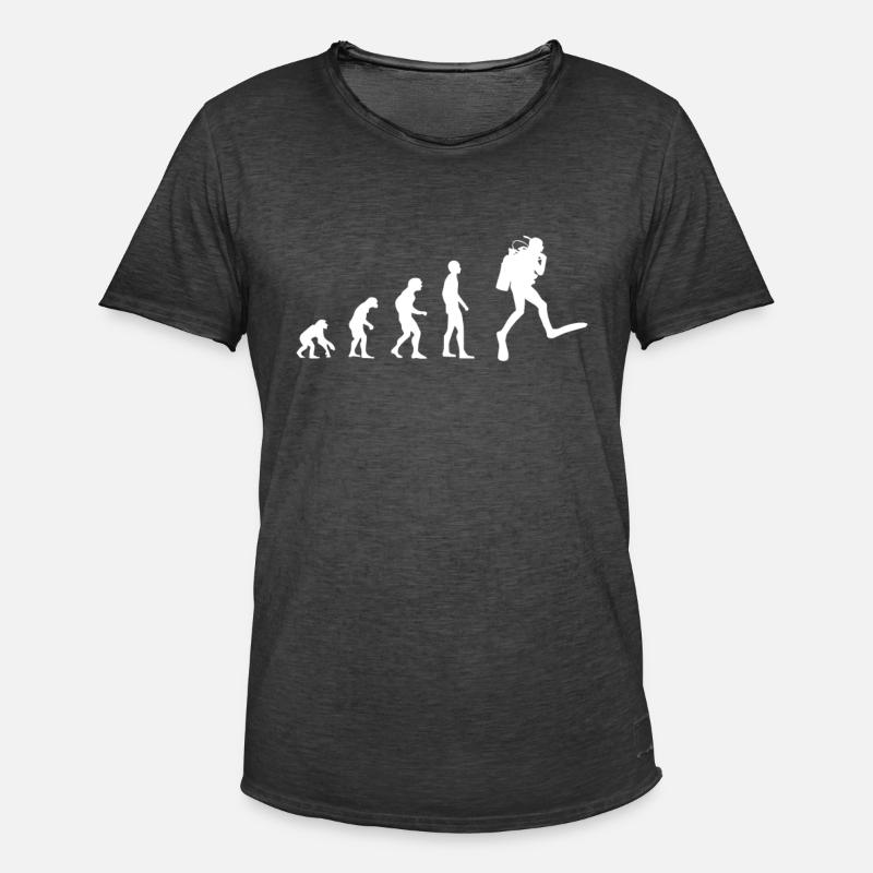 Tauchen Evolution | Menschen Entwicklung Idee - Männer Vintage T-Shirt - Vintage Schwarz