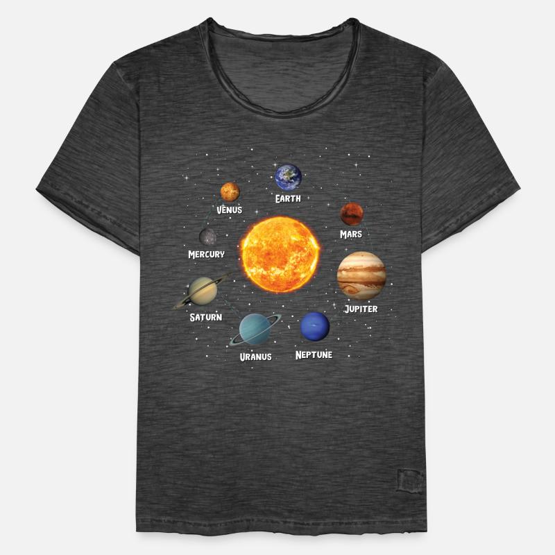 Sonnensystem Planeten Solar System Planets Men's Vintage T-Shirt