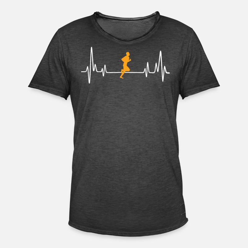 jogging tee present idea - Männer Vintage T-Shirt - Vintage Schwarz