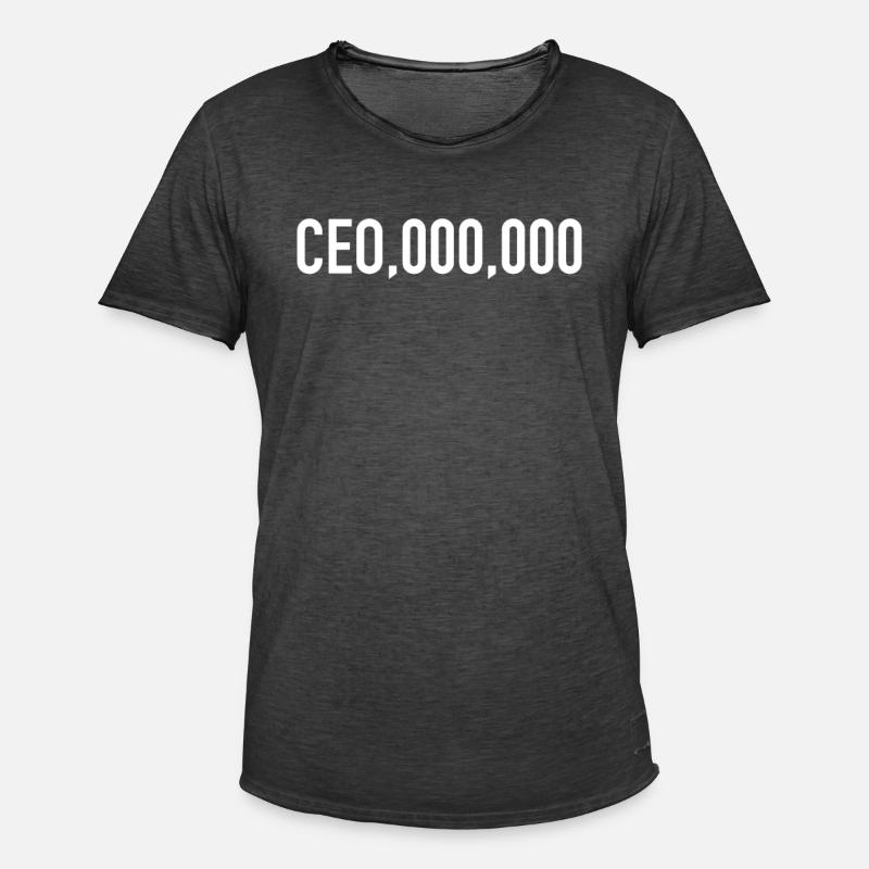 CEO - CEO,000,000 - Männer Vintage T-Shirt - Vintage Schwarz